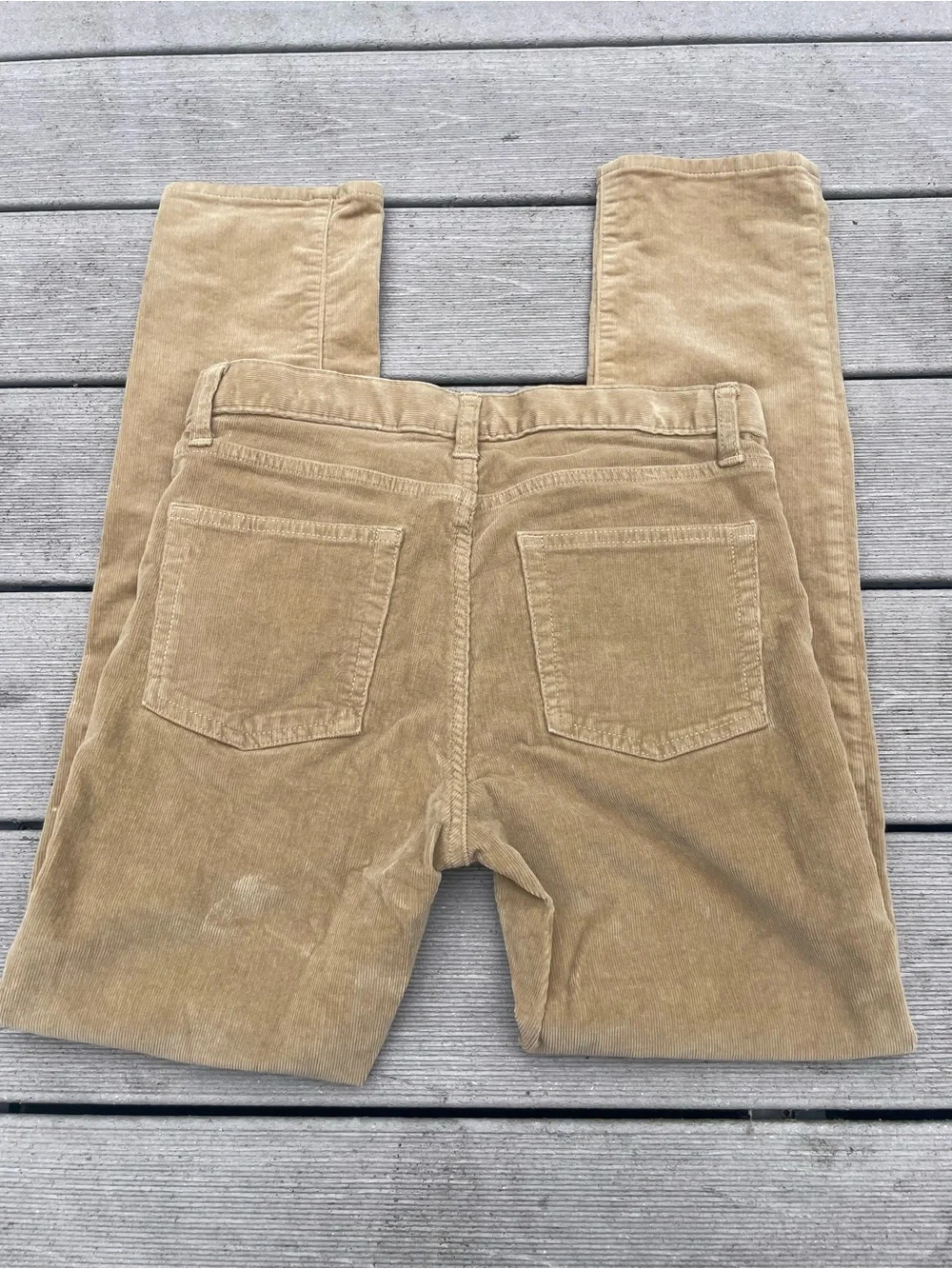 J.Crew Crewcuts Stretch Straight Corduroy Pants Tan boys sz 12 Cords G7599 NWOT